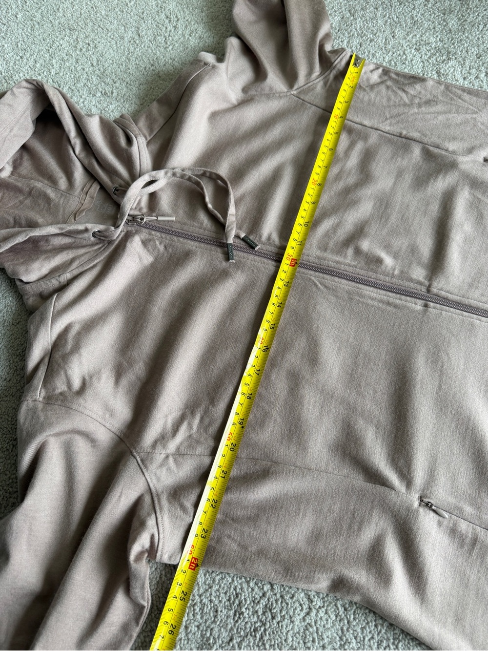 Woolx Ryann Hoodie Cream Heather Merino Wool Blend Full Zip Size 1X - Picture 8 of 10